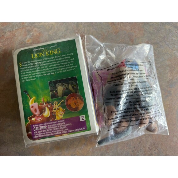 VTG 1996/1998 Set of 2- The Lion King McDonalds Happy Meal Toys - Picture 2 of 3